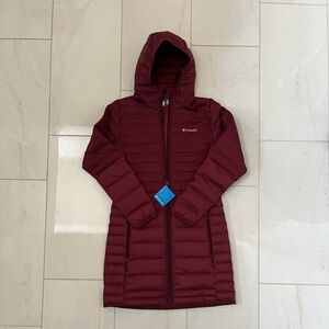 Columbia Red Long Puffer Jacket Coat